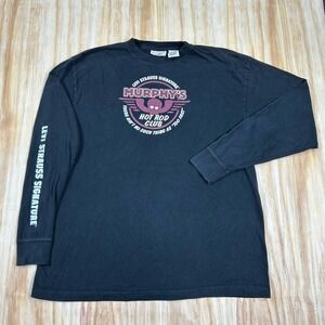 Levi Signature XL Mens Long‎ Sleeve T-Shirt Murphys Hot Rod Club Grunge Biker